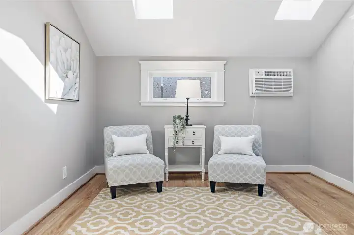 This area was used as the primary bedroom but totally versatile for whatever your needs are!