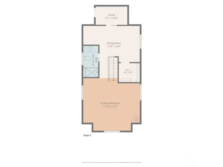 Upper level floor plan