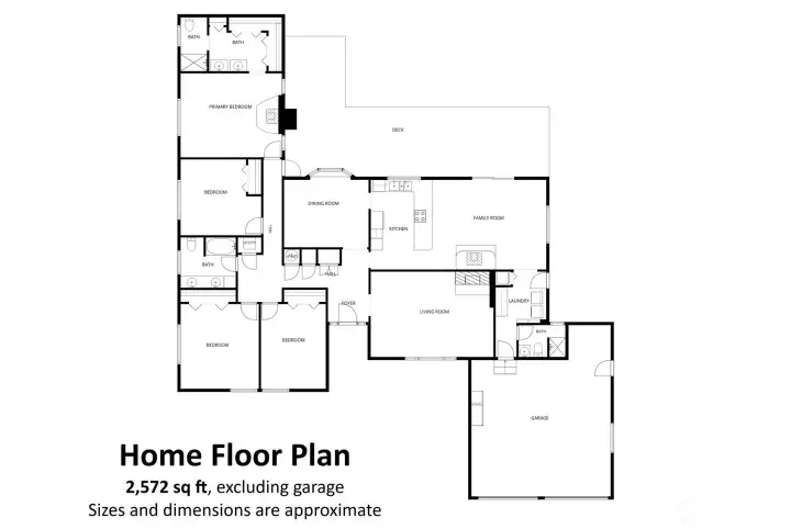 This layout of the home, attached garage, and back deck highlights the gracious layout of this home! This layout of the home, attached garage, and back deck highlights the gracious layout of this home!