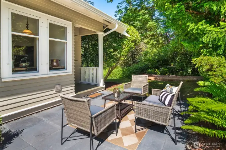 This picture gives a sense of how wonderfully private this home feels.