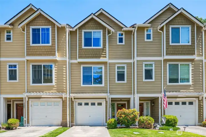 Home is in the middle. 2 car tandem garage with extra storage. Home is in the middle. 2 car tandem garage with extra storage.