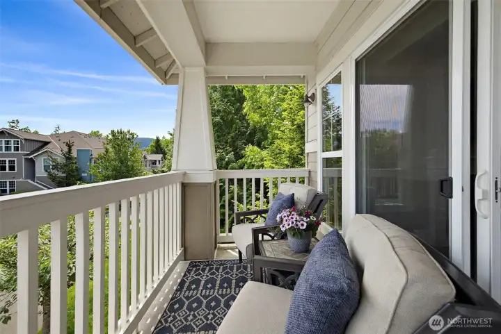 Covered patio to enjoy all year