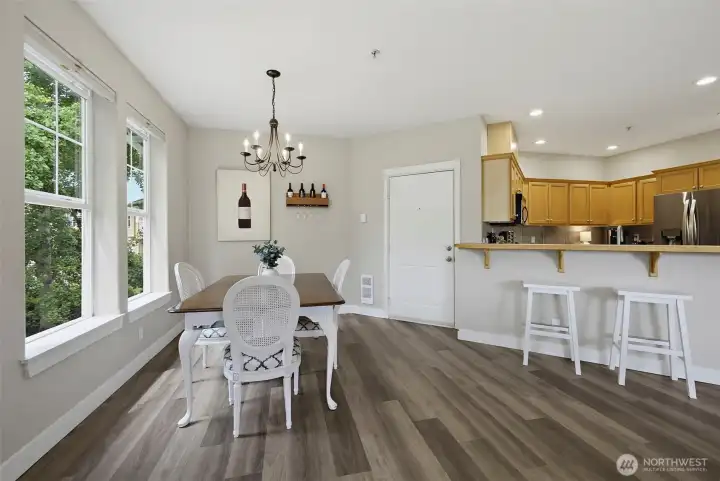 Spacious dining area