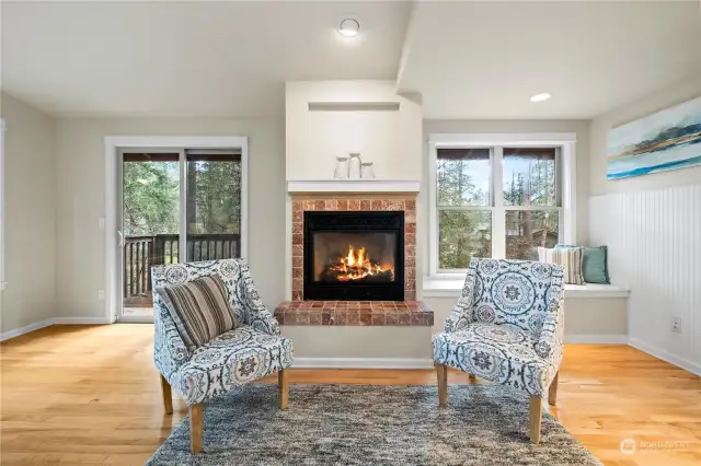 Private gas fireplace