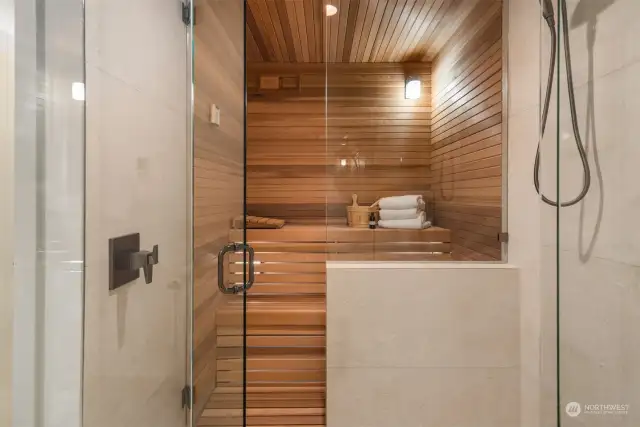 Shower/sauna combo for ultimate luxury