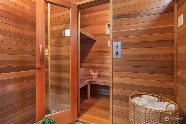 Gorgeous sauna room