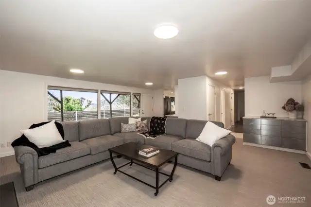 Lower Level Living Room-Brand new carpeting on stairs and lower level living room and both bedrooms.