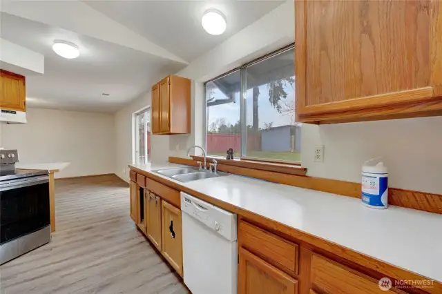 Kitchen & Family Room.