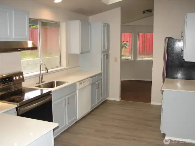 This is the New Kitchen with the new cabinets.