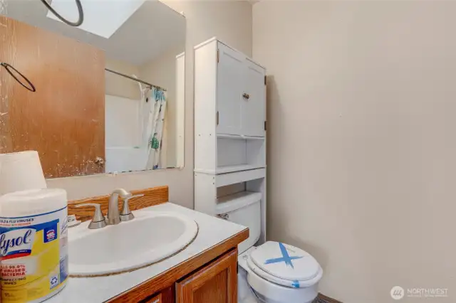 This bathroom needs some cosmetics.