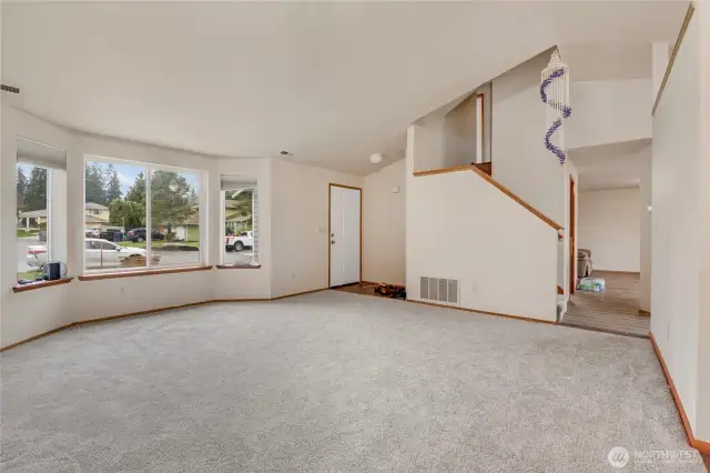 Living Room Looking out to the driveway.