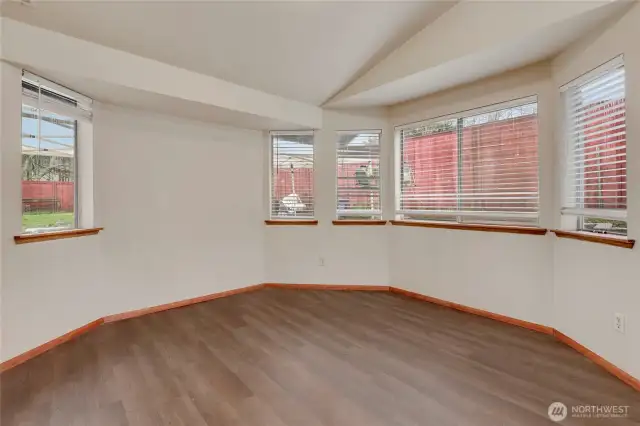 Dining Room looking out to the backyard.