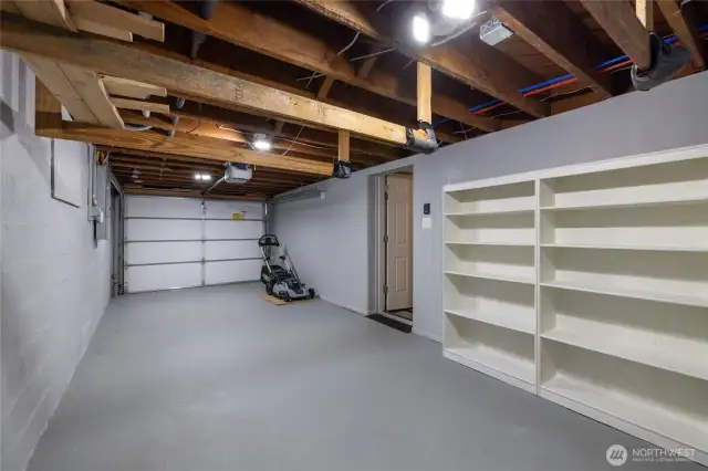 Even the garage is immaculate