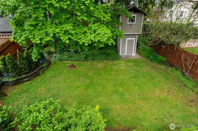 Storage shed for lawn tools