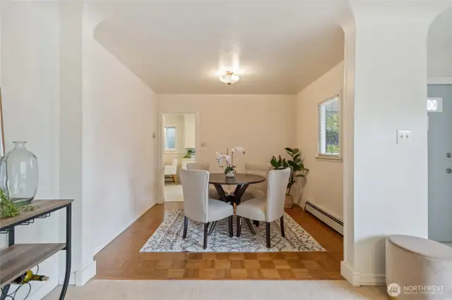 Dining room attached to kitchen