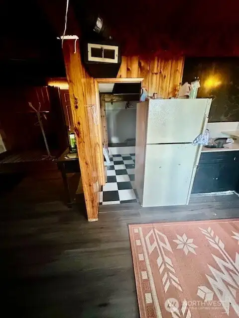 small kitchen in basement