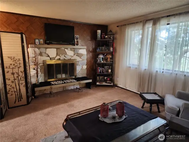 fireplace in living room