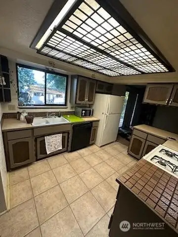 Retro kitchen with gas appliances