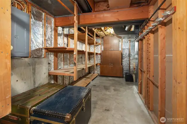 Storage room on lower level