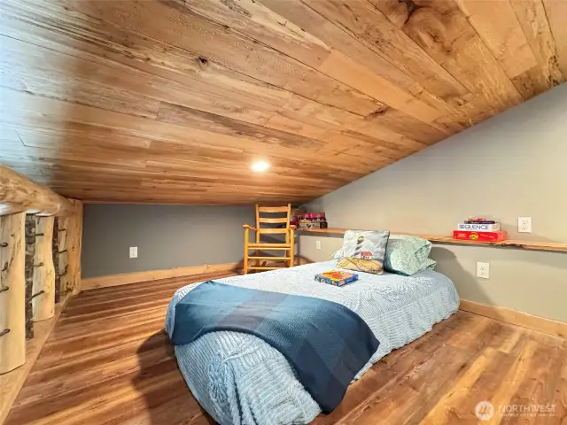 Loft bedroom- access from upstairs or main level