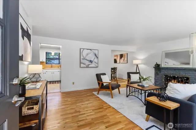 Main floor entry and living room