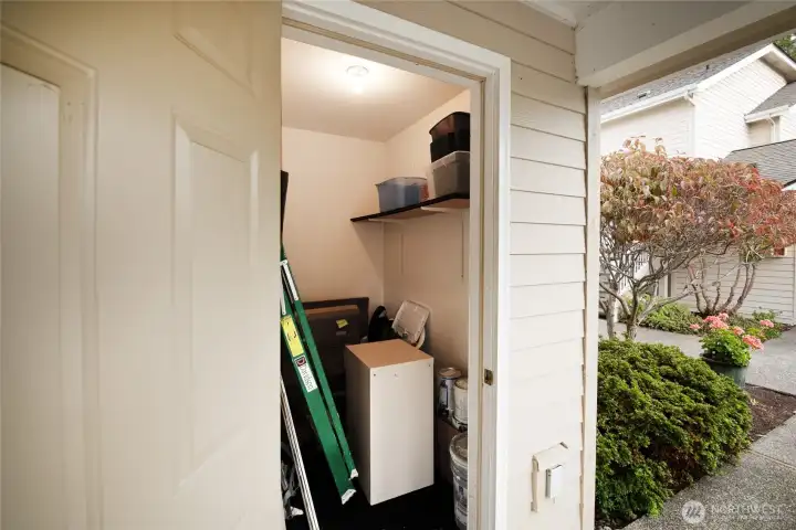 Storage at the carport