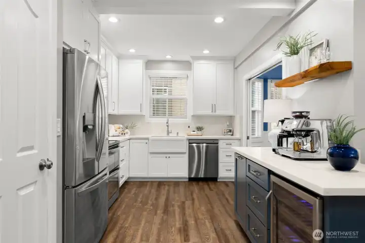 There is a pantry to the left, a rare convenience in this style of home.