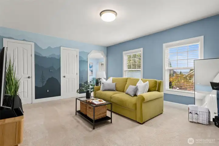 This Bedroom is currently used as a flex space.