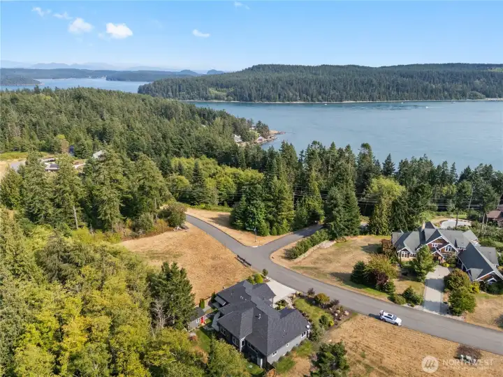 Photos are arial views of the neighborhood.