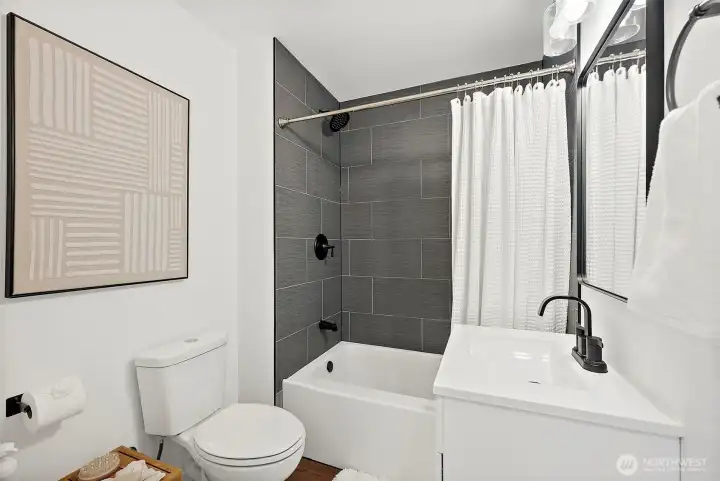 Downstairs- Beautifully updated bathroom!