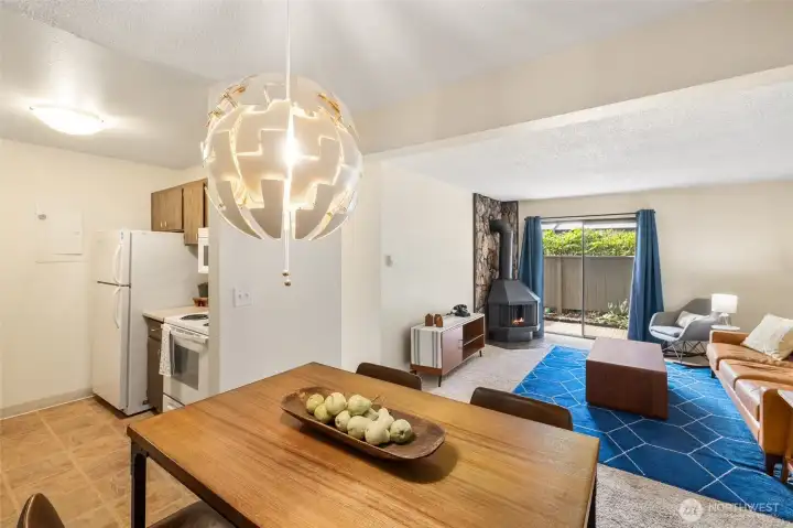 Dining space off kitchen