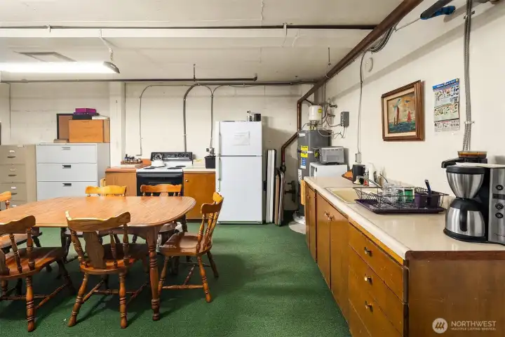 Shared community kitchen and gathering space—ideal for hosting, meetings, or connecting with neighbors.