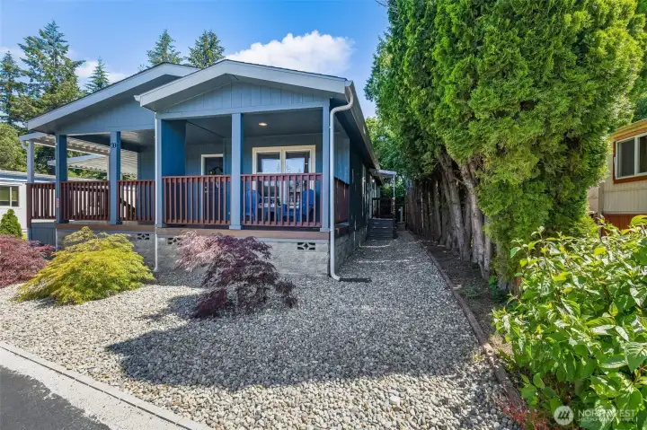 Enjoy outdoor living with ease in the low-maintenance yard, taking the hassle out of extensive upkeep.