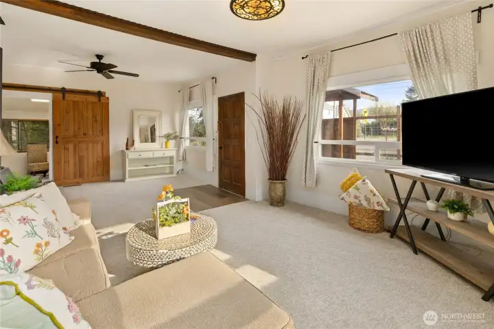 More living room & entry area.