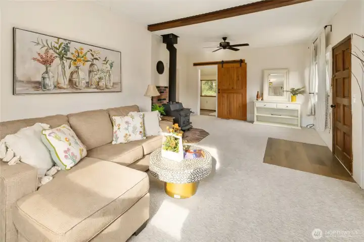 Living room & entry area.