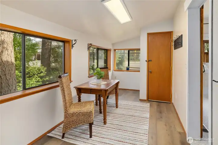 BIG Laundry room with utility sink. Washer & Dryer stay. Lots of room for additional storage.