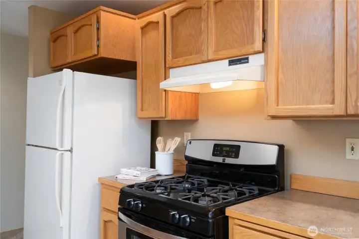 Natural gas burner stove is ideal for the gourmet chef.