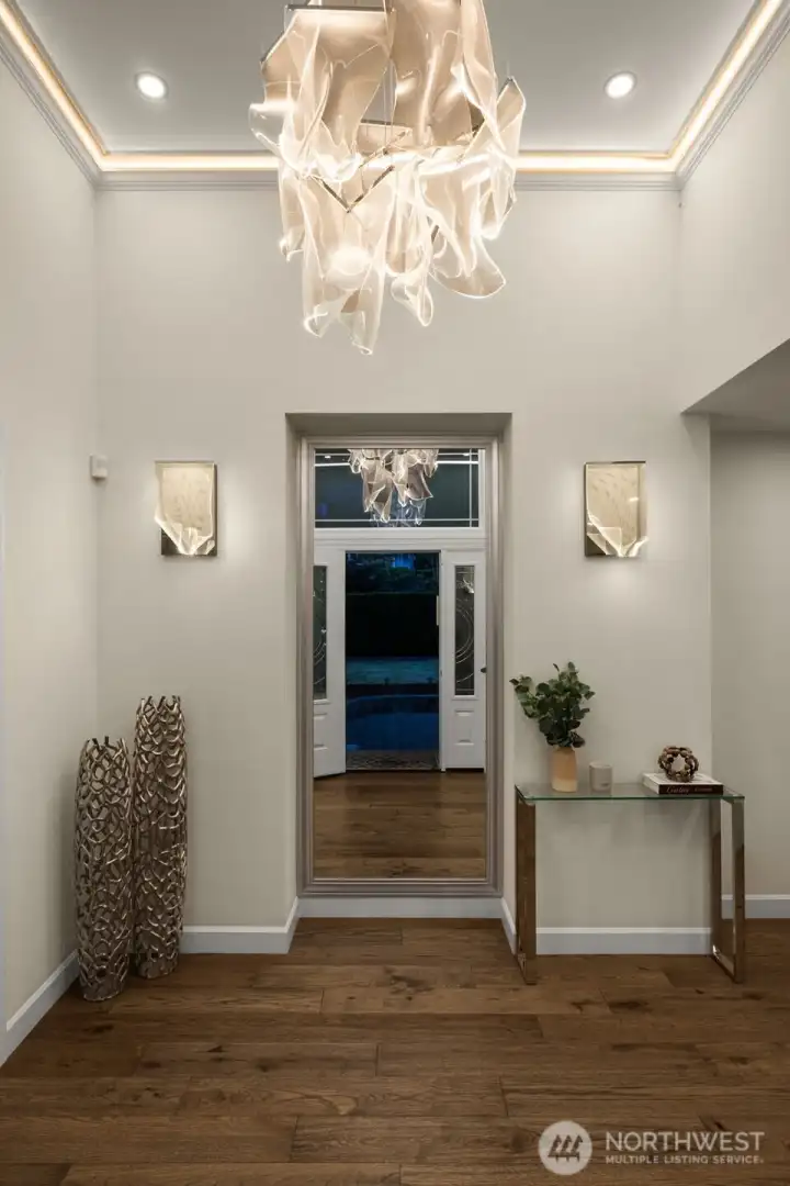 Grand entrance with soaring ceilings