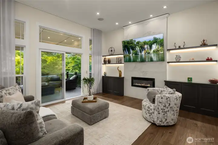 Family room with balcony