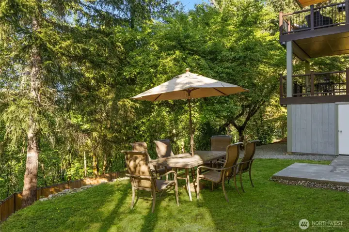 Large multi-level yard