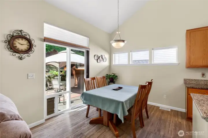 Dining Room w/Slider to Patio and Backyard Dining Room w/Slider to Patio and Backyard