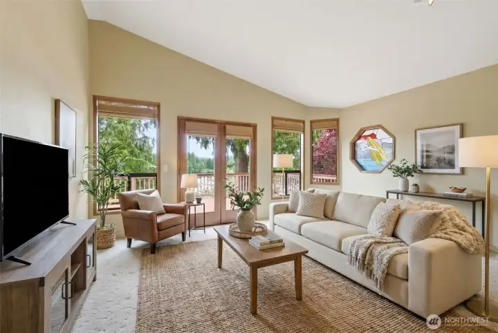 Living room, virtually staged. Living room, virtually staged.