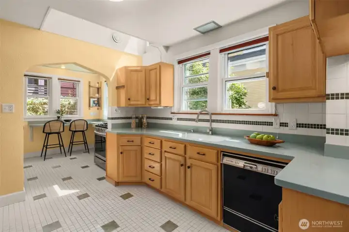 Light-filled kitchen begs you to stay in the space and create your favorite dish