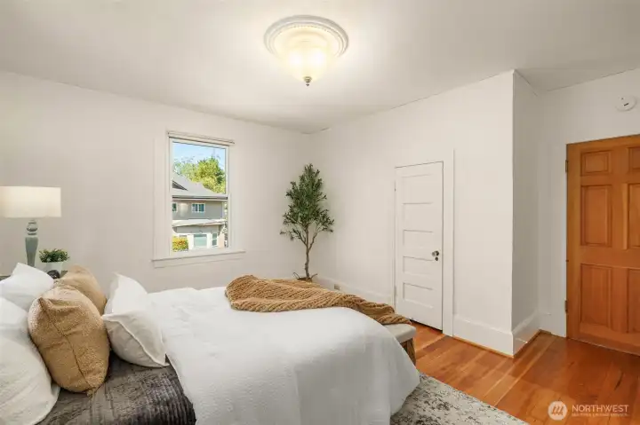 The primary suite has 3 closets - two in the sitting room and this one as well - no lack of storage in this home!