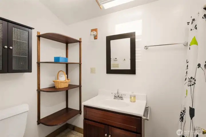 Basement has 3/4 bath, with skylight for added natural light