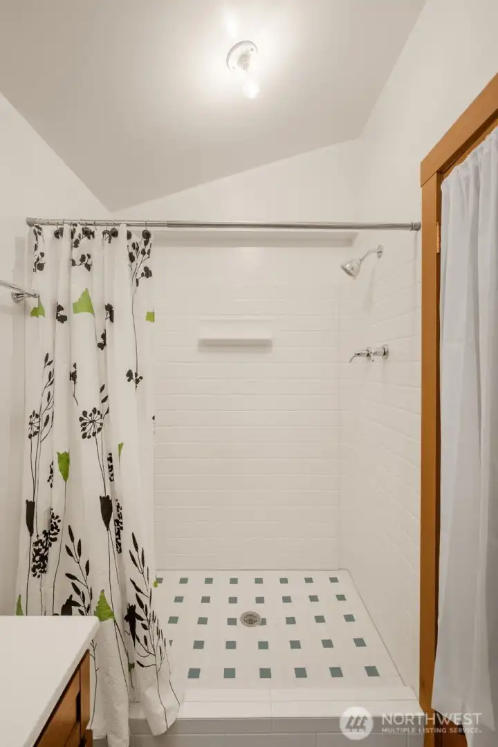 Basement bath shower