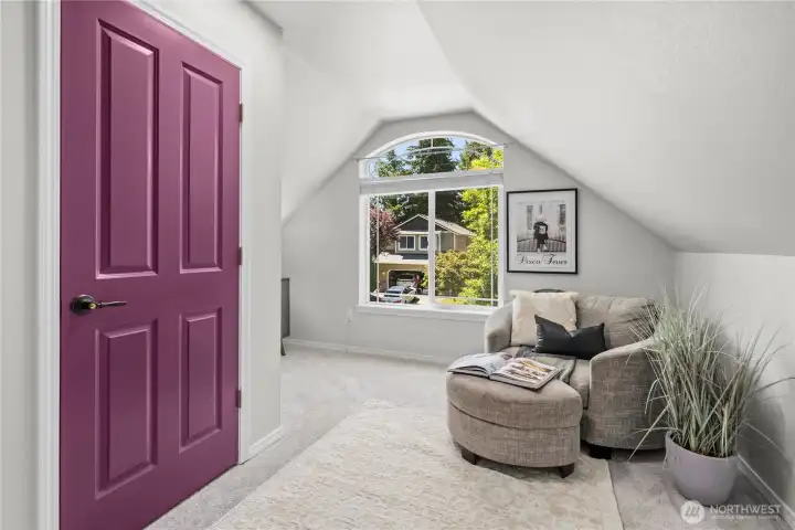 The bonus room can easily serve as a fifth bedroom, home office, playroom, or hobby space.
