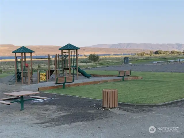 Playground and park.