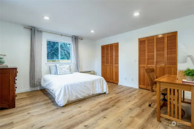 Primary bedroom with 2 closets.