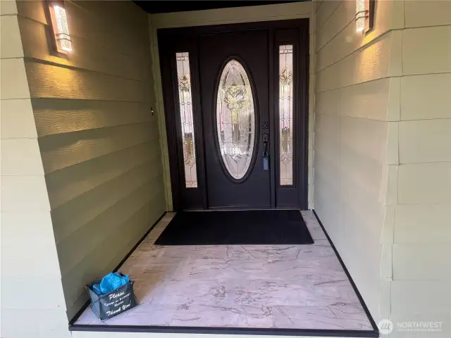 This beautiful front door and its side windows entrance brings you into a home made brand new. New carpets, new Luxury Vinyl Plank flooring, new stainless steel appliances, new quartz countertops, new cabinets, new showers, new fixtures. And  stunning and private waterfront view.